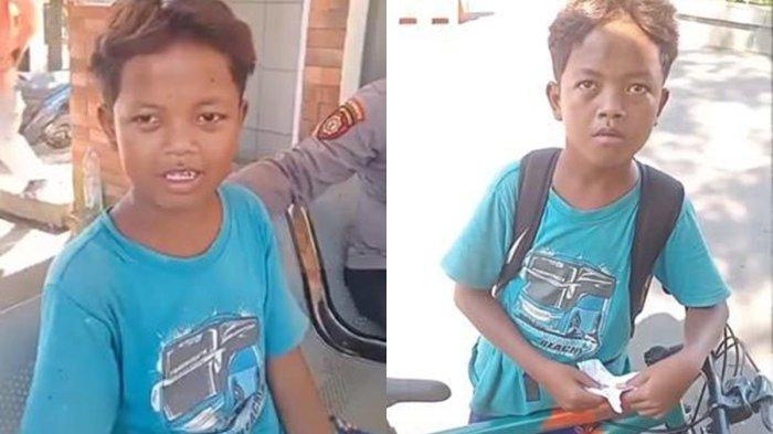 INGIN TEMUI DEDI MULYADI: Tangkapan layar sosok bocah bernama Adnan yang nekat gowes sepeda lebih dari 200 kilometer demi bertemu Dedi Mulyadi. Adnan mengurai alasan memilukan di balik niatannya ingin ketemu Gubernur Jawa Barat. Foto disadur pada Senin (9/6/2025).