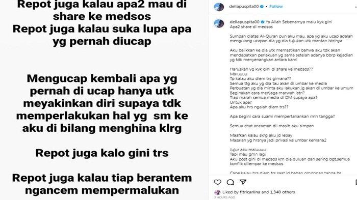 Curhat Della Puspita mengaku diancam suami hinga terpaksa bongkar ini ke publik.