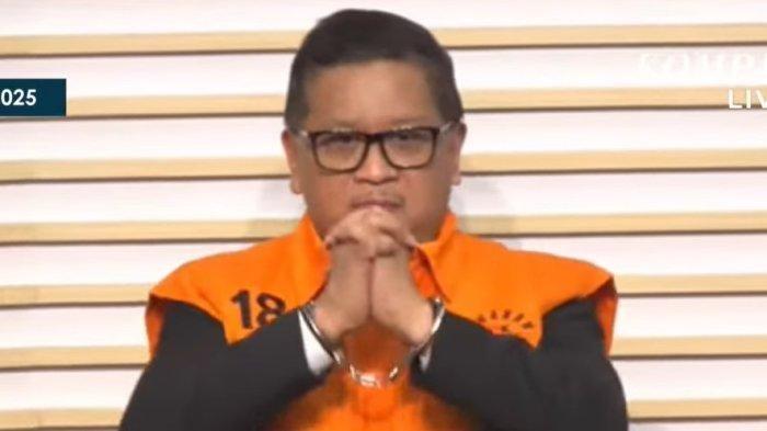 HASTO DITAHAN KPK - Sekjen PDIP Hasto Kristiyanto resmi ditahan Komisi Pemberantasan Korupsi (KPK), Kamis (20/2/2025). Hasto Kristiyanto ditahan atas kasus dugaan suap pengurusan pergantian antarwaktu (PAW) anggota DPR RI 2019–2024 serta kasus dugaan perintangan penyidikan.