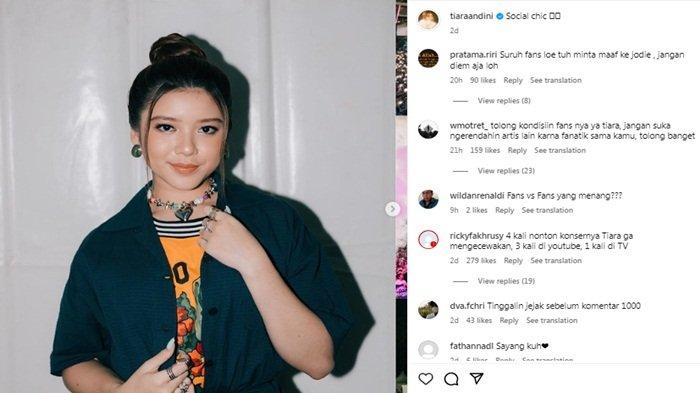 Instagram Tiara Andini diserbut fans Brisia