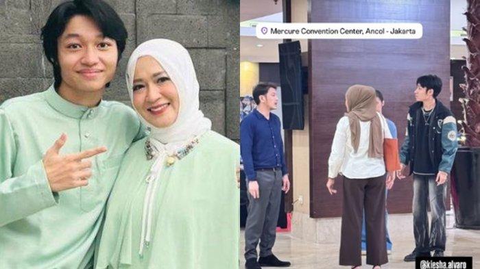 KIESHA ALVARO DIDUGA DITAMPAR - (kiri) potret Okie Agustina dan Kiesha Alvaro. (kanan) Momen Kiesha tengah berhadapan dengan Dimas Anggara.