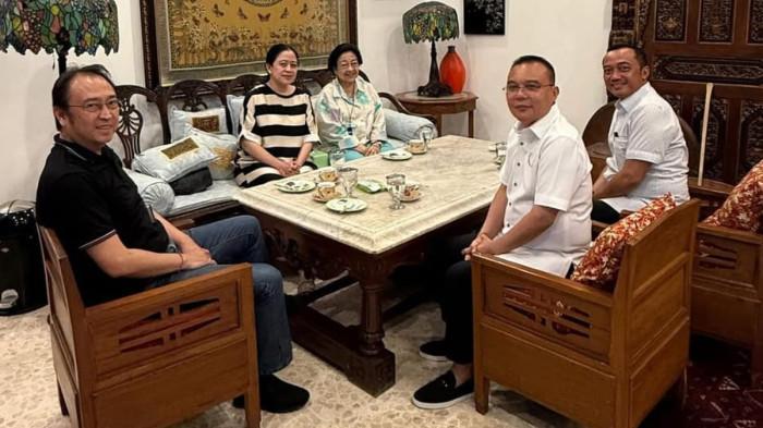 megawati dan dasco foto bersama megawati dukung pemerintahan prabowo