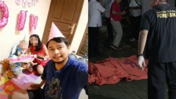 Polres Metro Jakarta Selatan saat mengevakuasi keempat anak Panca Darmansyah (40) di sebuah kontrakan di Jagakarsa, Jakarta Selatan, Rabu (6/12/2023) (kiri). Momen Panca dan istrinya, D, merayakan ulang tahun salah satu anak mereka (kanan). Panca diketahui membunuh keempat anaknya di Jagakarsa secara bergantian, lalu jasadnya ditata rapi di atas kasur.