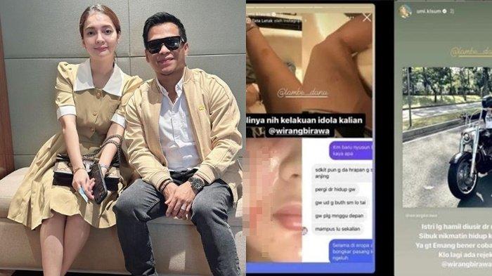 paranormal Wirang Birawa yang dikabarkan diduga melakukan KDRT terhadap istrinya. wajah dan tangan istri dipenuhi dengan luka memar kemerahan.