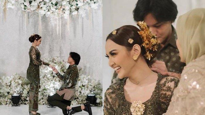 potret penyanyi Rizky Febian dan Mahalini yang baru saja resmi bertunangan.