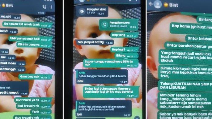 Isi chat BBM (14), santri di Polpes Kendiri sebelum tewas dianiaya, sempat meminta tolong ibunya, Suyanti (38) untuk dijemput.