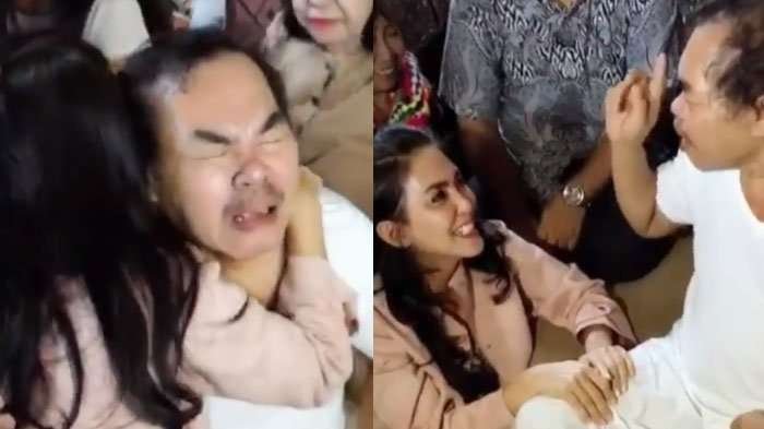 Tangis Mat Solar ketika dikunjungi Rieke Diah Pitaloka, lawan mainnya di komedi situasi Bajaj Bajuri