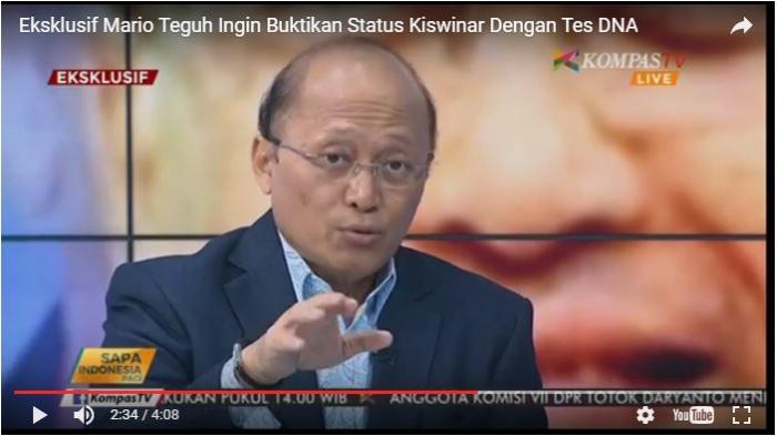 Wawancara Kompas TV bersama Mario Teguh soal kasus yang tengah dihadapinya, Jumat (9/9/2016)