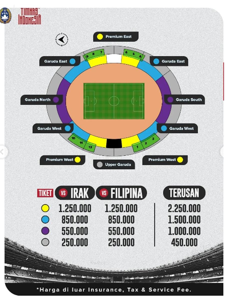 Cara Beli Tiket Timnas Indonesia Vs Irak 6 Juni 2024 Lengkap Daftar Harga dan Syaratnya