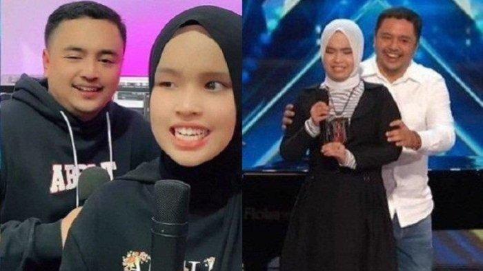 Putri Ariani dan ayahnya, Ismawan Kurnianto. Ismawan sempat tukar celana dengan wartawan saat di Istana Merdeka. Tingkahnya bikin Jokowi tertawa.