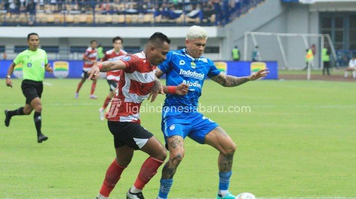 Ciro Alves saat beraksi di laga Persib Bandung vs Madura United di Stadion Gelora Bandung Lautan Api, Minggu (2/7/2023)