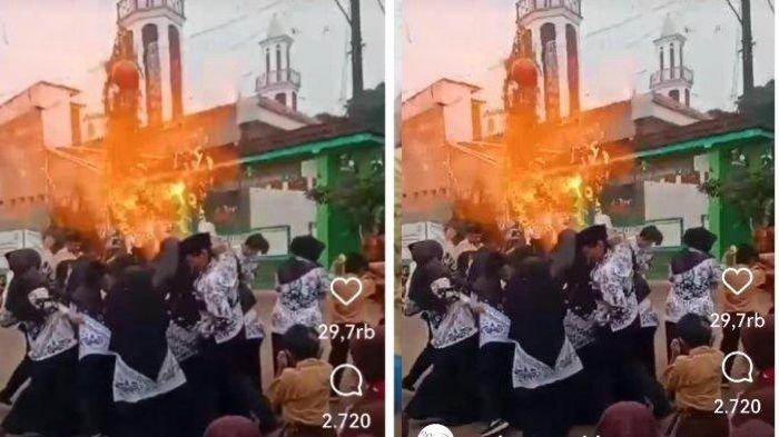 Detik-detik Menegangkan Balon Gas Meledak saat Perayaan Hari Guru di Bekasi, 10 Guru Terluka