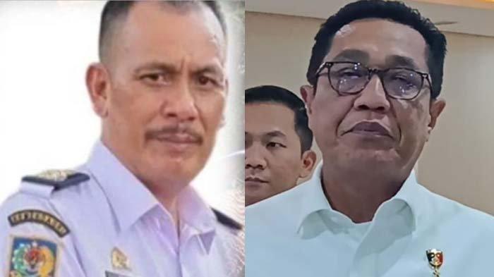 TERSANGKA PAGAR LAUT - Foto kanan: Direktur Tindak Pidana Umum Bareskrim Polri, Brigjen Pol Djuhandhani Rahardjo Puro di Gedung Bareskrim Polri, Jakarta, Senin (10/2/2025). Foto kiri: Kades Kohod, Arsin kini diburu 400 orang.