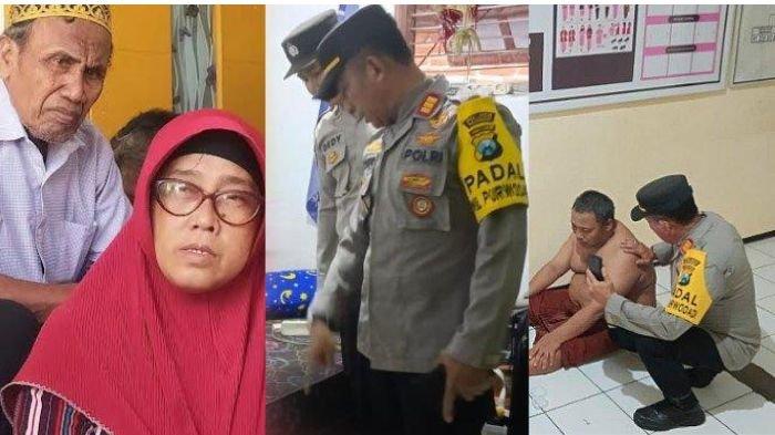 Ibu korban, Nurul Afini (49) (kiri)
Khoiri atau Satir (53) mertua yang diduga kuat membunuh menantunya yang sedang hamil 7 bulan di Dusun Blimbing, Desa Parerejo, Kecamatan Purwodadi, Kabupaten Pasuruan, Selasa (31/10/2023) (kanan)