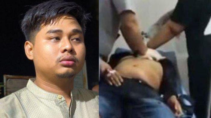 Agam (kiri), anak bos rental mobil, yang menceritakan kejadian sebelum ayahnya tewas tertembak