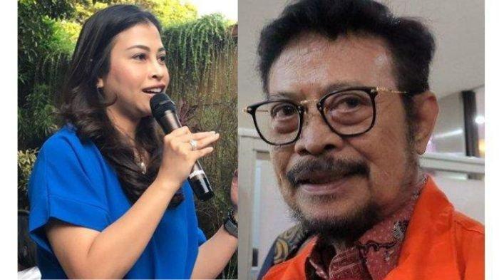 Indira Thita (kiri), eks Mentan Syahrul Yasin Limpo (kanan)