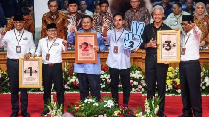 Tiga pasangan calon presiden dan wakil presiden yang akan melakukan debat Pilpres 2024.
