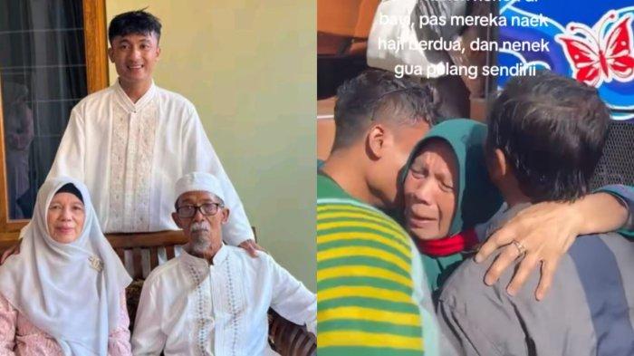 Kesedihan Nenek Enin harus pulang haji sendirian lantaran sang suami meninggal dunia di tanah suci.