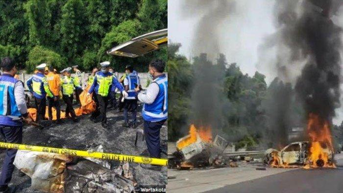 Kecelakaan maut terjadi di tol Jakarta-Cikampek Km 58 pada Senin (8/4/2024). Satu penumpang di mobil Gran Max tewas semua.