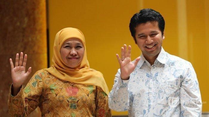 Khofifah Indar Parawansa dan Emil Dardak. Kekuatan Khofifah dan Emil Dardak Bertambah untuk Maju di Pilgub Jatim, Relawan Jokowi Merapat.