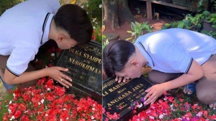 Ruben Onsu ziarah ke makam Olga Syahputra dan Julia Perez