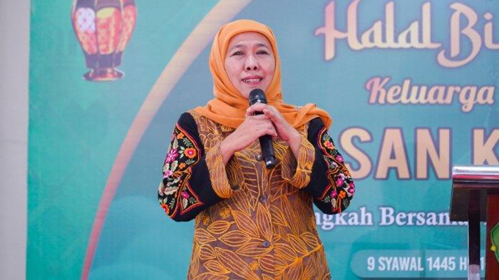 Ilustrasi. Ketua Dewan Pembina Yayasan Khadijah, Khofifah Indar Parawansa, saat hadir dalam acara Halal Bi Halal Keluarga Besar Yayasan Khadijah di Aula Yayasan Khadijah Jalan Ahmad Yani, Kamis (18/4/2024).