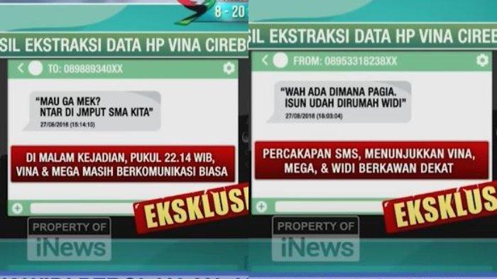 kolase tangkap layar chat Vina Cirebon. Begini Kronologi Kuasa Hukum Saka Tatal Bisa Temukan Bukti Chat Vina Cirebon.