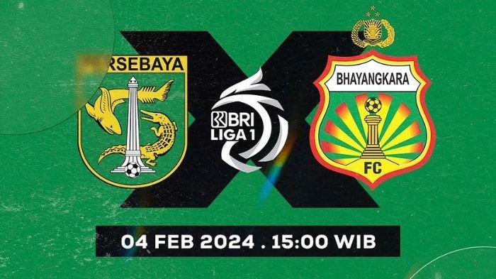Laga Persebaya Surabaya vs Bhayangkara FC di Liga 1 2023/2024