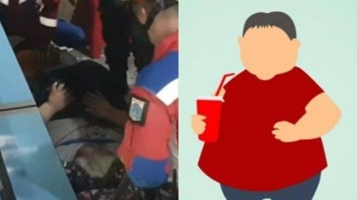 Pria obesitas seberat 200 kilogram dievakuasi petugas Damkar pakai tali seusai terbaring selama tiga tahun.