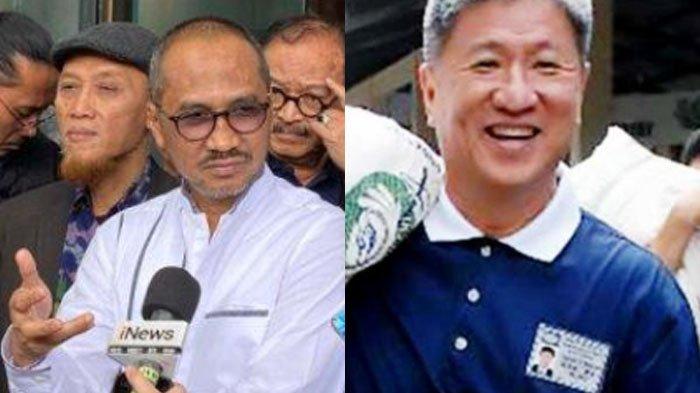 LAPORKAN AGUAN - Mantan Ketua KPK Abraham Samad (foto kiri) bersama koalisi mayarakat sipil saat melaporkan dugaan korupsi PSN PIK 2 ke KPK pada Jumat (31/1/2025). Foto kanan: pemilik Agung Sedayu Group, Sugianto Kusuma alias Aguan. Abraham Samad mendesak KPK memeriksa Aguan.