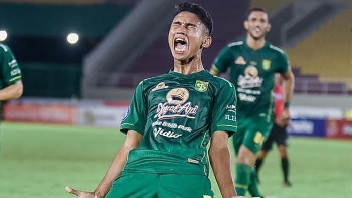 Marselino Ferdinan saat merayakan golnya bersama Persebaya Surabaya