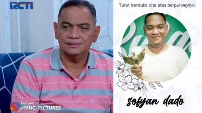 kolase foto Sopyan Dado, Pemain Tukang Ojek Pengkolan yang meninggal karena serangan jantung.