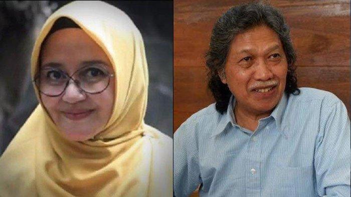 Kolase foto Novia Kolopaking dan Cak Nun