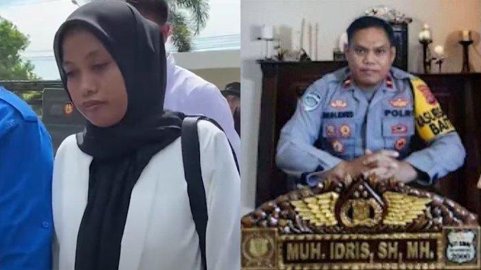 Supriyani dan Eks Kapolsek Baito. Pantesan Eks Kapolsek Baito Disanksi Lebih Ringan Soal Uang Damai Guru Supriyani.