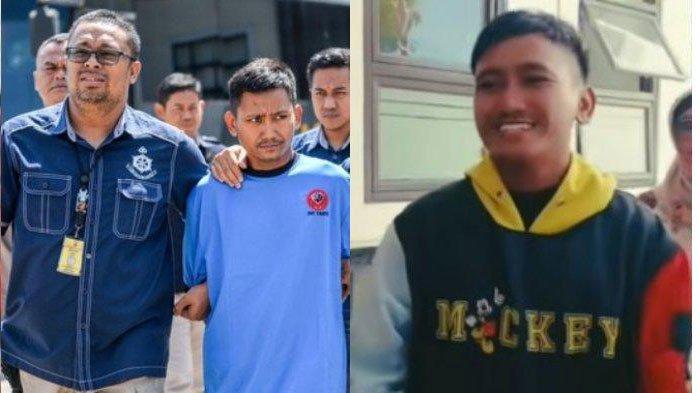 Kolase foto Pegi Setiawan setelah bebas (kiri) dan sebelum bebas (kanan). Pegi Setiawan Muncul Lagi Usai Bebas dari Kasus Vina Cirebon, Datangi Polda Jabar untuk Penuhi Janji.