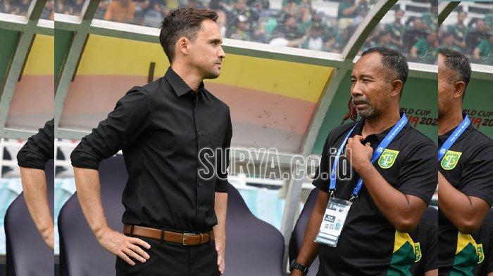 Pelatih Persebaya Surabaya Paul C Munster pada pertandingan Liga 1 musim 2023/ 2024 Matchday ke-24 melawan Bhayangkara FC dan menang 1-0 di Stadion Gelora Bung Tomo (GBT) Surabaya, Minggu (4/2/2024).