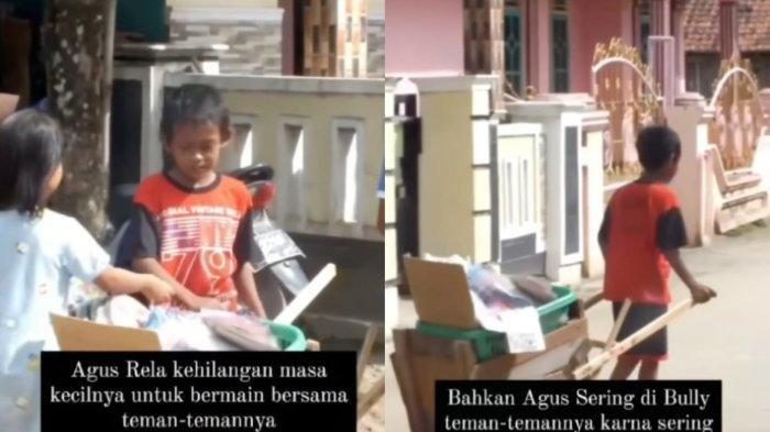 Bocah SD bernama Agus merawat ibunya yang lumpuh
