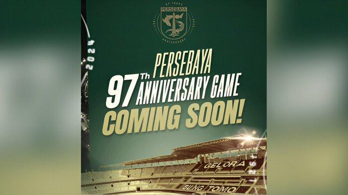 Persebaya Surabaya akan menjamu Persibo Bojonegoro dalam Anniversary Game ke-97