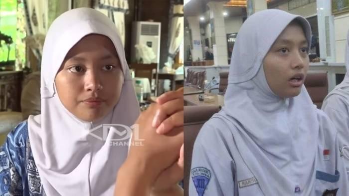 PUNGLI DI SMAN 7 CIREBON - Kolase foto Hanifah, siswa SMAN 7 Cirebon yang berani bongkar pungutan liar di sekolah. Begini reaksi pihak sekolah.