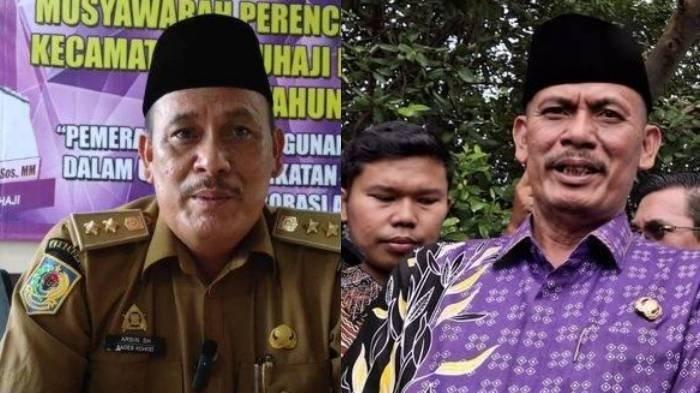 KEHIDUPAN KADES KOHOD - (Kiri) Arsin, Kepala Desa Kohod, Kecamatan Pakuhaji, Kabupaten Tangerang, Banten. (kanan) Kades Kohod saat meninjau area Pagar Laut Tangerang, Jumat (24/1/2025).