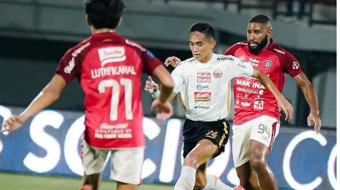 Rizky Ridho saat memperkuat Persija Jakarta lawan Bali United di Liga 1 2023/2024