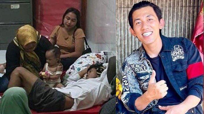 HIDUP DI KOLONG JEMBATAN - Kolase foto Yusuf (kiri), ayah dan bayinya yang tinggal di kolong jembatan. (kanan) konten kreator Najib spbu.