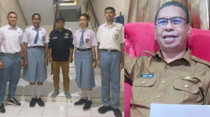 Kepala Kesbangpol Provinsi Maluku Daniel Indey (kanan) yang buka suara terkait polemik Kristianie gagal ikut seleksi Paskibraka Nasional 2024
Kristianie dan teman-temannya yang lolos seleksi Paskibraka ke tingkat nasional (kiri)