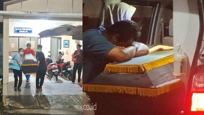 MAHASISWA UGM TEWAS - Tim Medis RSUD Dr Sayidiman Magetan, membawa peti jenazah Sheila Amalia Cristanti (21), usai diautopsi Minggu dinihari (13/4/2025). Korban ditemukan meninggal lebih dari 3 hari, di Parit Jalan Raya Sarangan - Cemorosewu.
