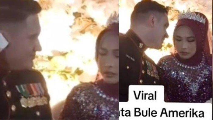 Sosok Wanita NTB yang Viral Dinikahi Bule Berseragam Militer Amerika.