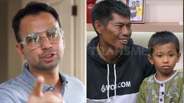 Raffi Ahmad (kiri) dan Aco (kanan) nelayan yang viral 3 jam terombang-ambing di laut. Raffi janji akan membelikan kapal seharag Rp 70 juta.