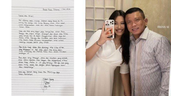 Surat Spesial Ferdy Sambo dan Putri Candrawathi Jadi Kado Ultah Trisha Eungelica (kiri).