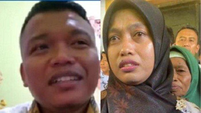 Pengacara Aipda WH (kiri) menjelaskan bahwa kliennya tak puas dengan vonis bebas guru Supriyani (kanan)