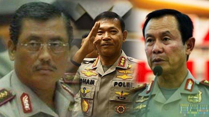 Tiga mantan Kapolri Jenderal (purn) Sutarman, Jenderal (purn) Idham Azis dan Jenderal (purn) Sutanto mendukung Prabowo-Gibran di Pilpres 2024.