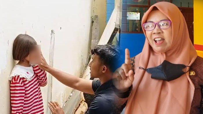 Umy Latifah, kepala SD di Menganti, Gresik menolak memberikan keterangan terkait siswinya yang buta diduga dicolok tusuk bakso temannya.